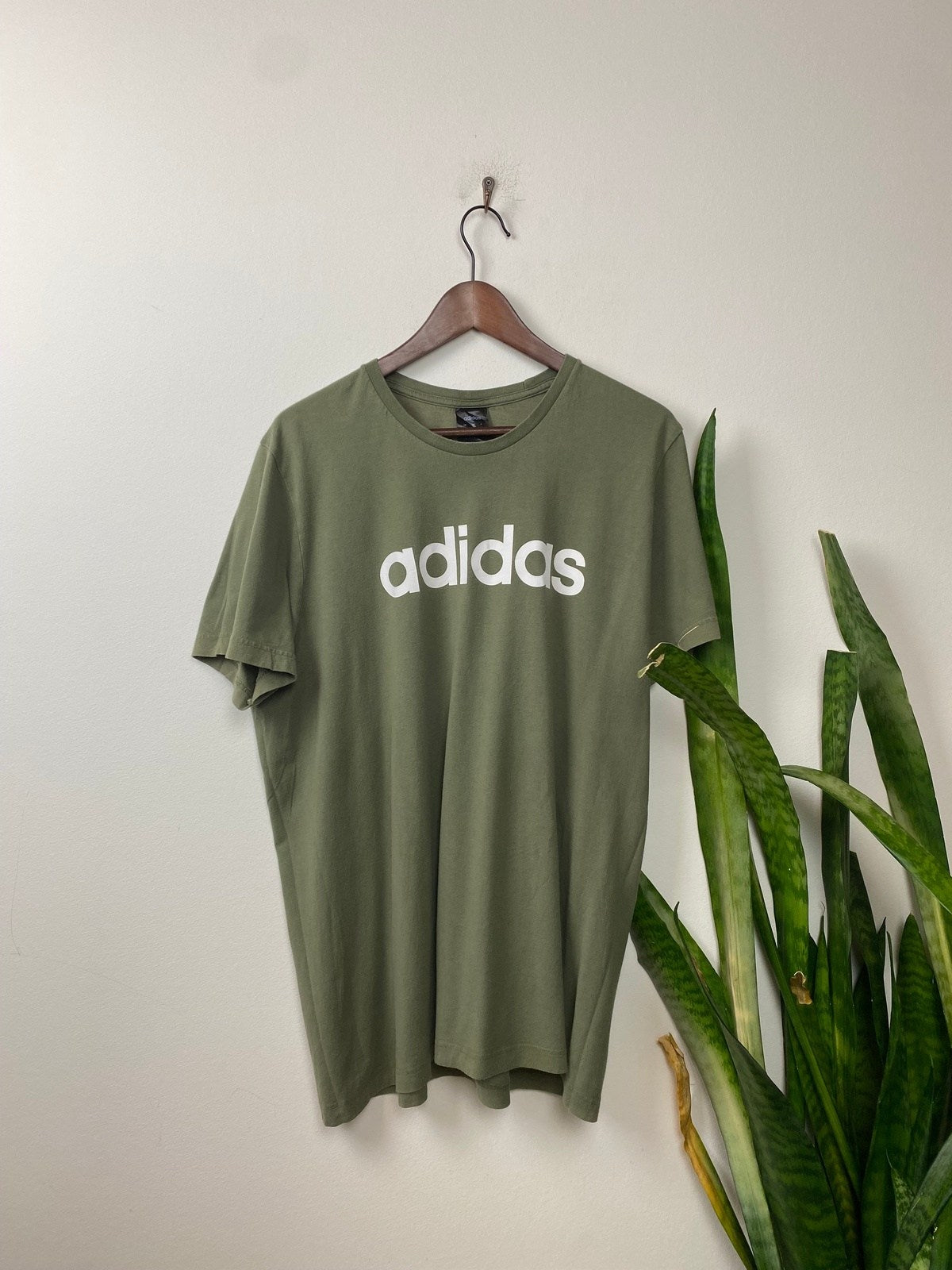 Adidas olive green shirt best sale