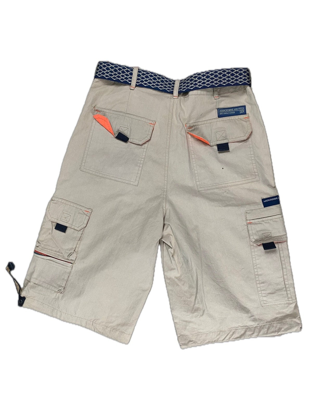 Abercrombie and Fitch Cargo Shorts Beige S - Kurze sommerliche Hose für Herren Vintage Klamotten, Secondhand Klamotten, Retro Mode, Nachhaltige Mode, Einzigartige Stücke, Zeitlose Mode, Umweltfreundliche Kleidung, Stilvolle Secondhand Mode, Hochwertige Vintage Kleidung