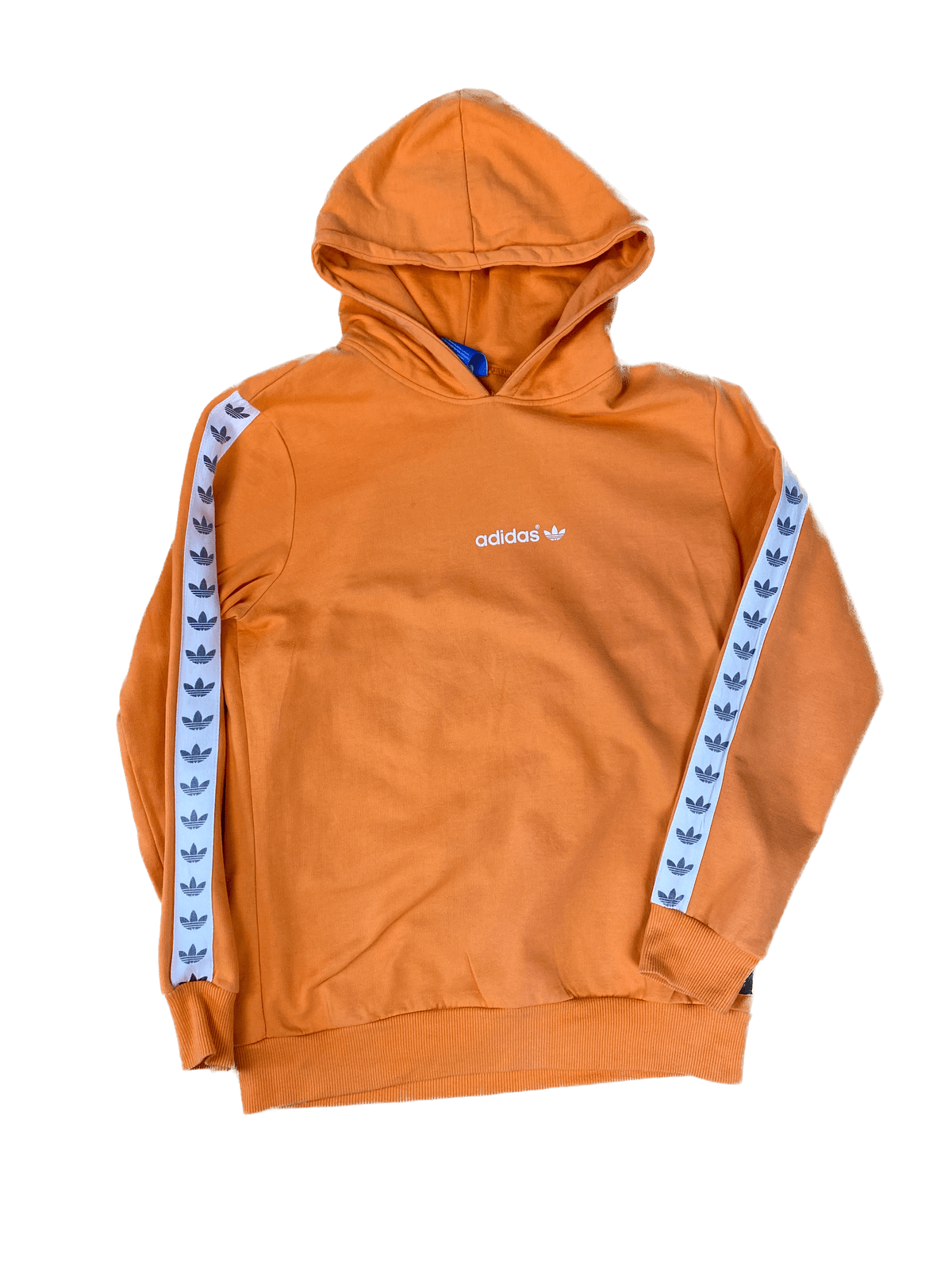 Adidas Hoodie Orange S - Lässiger sportlicher Damen Pullover Vintage Klamotten, Secondhand Klamotten, Retro Mode, Nachhaltige Mode, Einzigartige Stücke, Zeitlose Mode, Umweltfreundliche Kleidung, Stilvolle Secondhand Mode, Hochwertige Vintage Kleidung