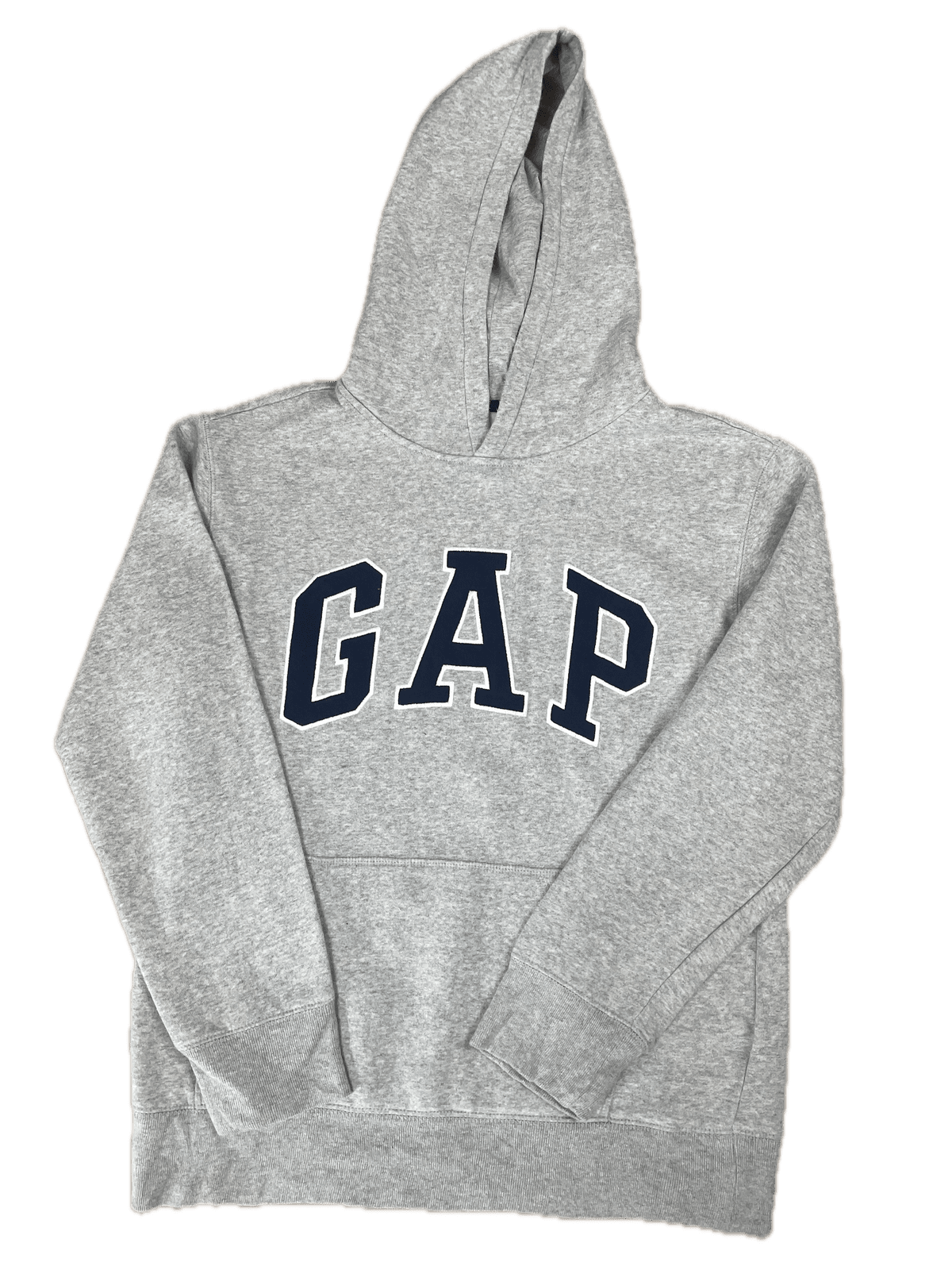 GAP Hoodie Grau M - Basic Lockerer Damen Pullover Vintage Klamotten, Secondhand Klamotten, Retro Mode, Nachhaltige Mode, Einzigartige Stücke, Zeitlose Mode, Umweltfreundliche Kleidung, Stilvolle Secondhand Mode, Hochwertige Vintage Kleidung