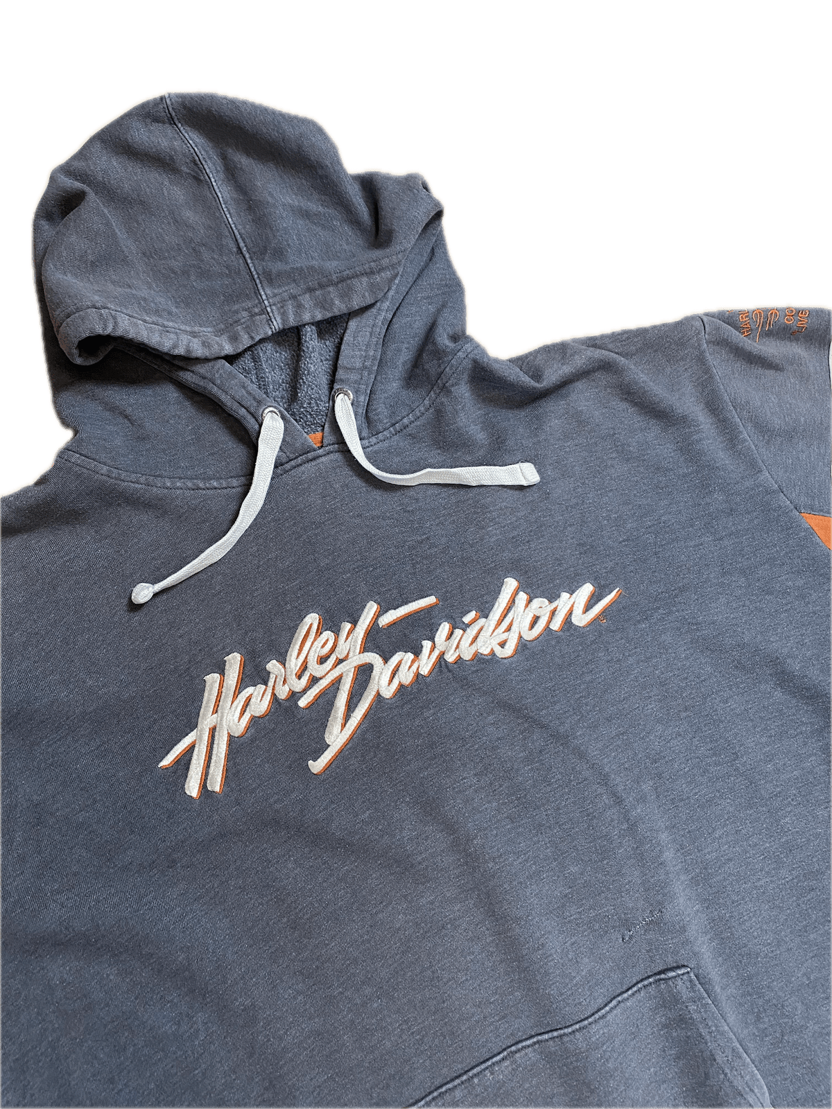 Harley Davidson Hoodie Grau XXXL - Stylischer und Bequemer Hoodie Vintage Klamotten, Secondhand Klamotten, Retro Mode, Nachhaltige Mode, Einzigartige Stücke, Zeitlose Mode, Umweltfreundliche Kleidung, Stilvolle Secondhand Mode, Hochwertige Vintage Kleidung