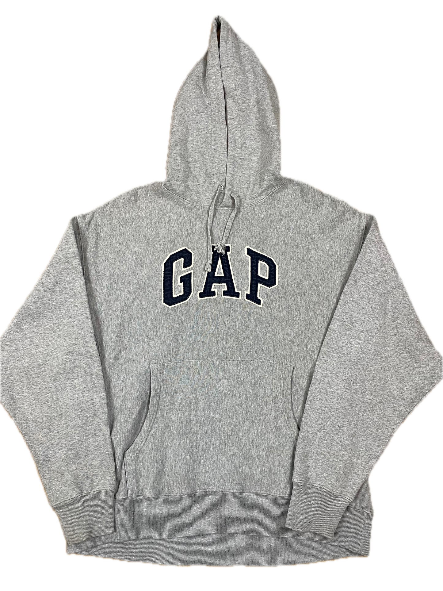 Vintage GAP Hoodie Grau S - Schlichter sportlicher Herren Pullover - Made in Russia