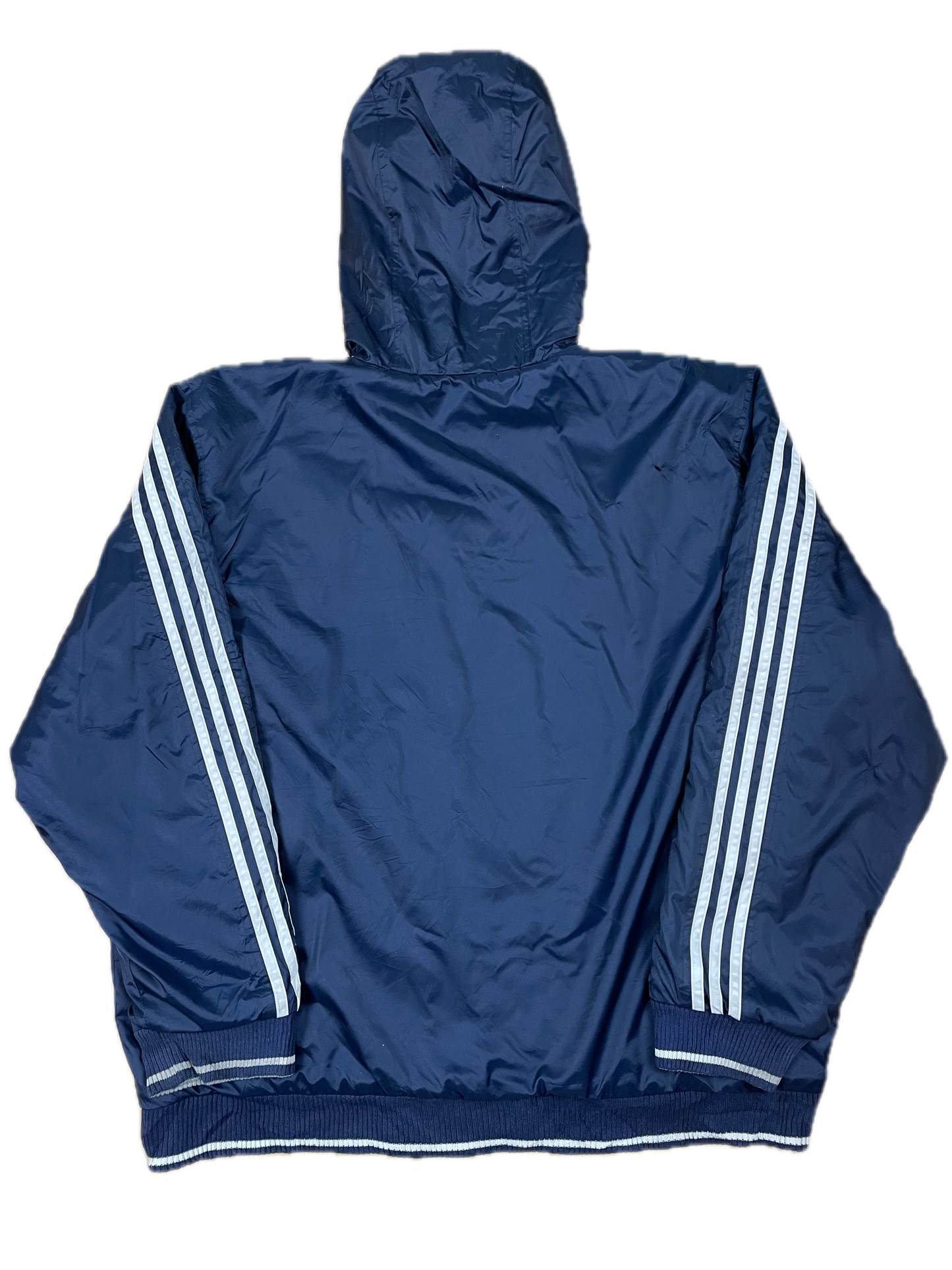 Vintage Adidas Inside-Out Jacke Blau/Grau XL - 2 in 1 Herren Jacke