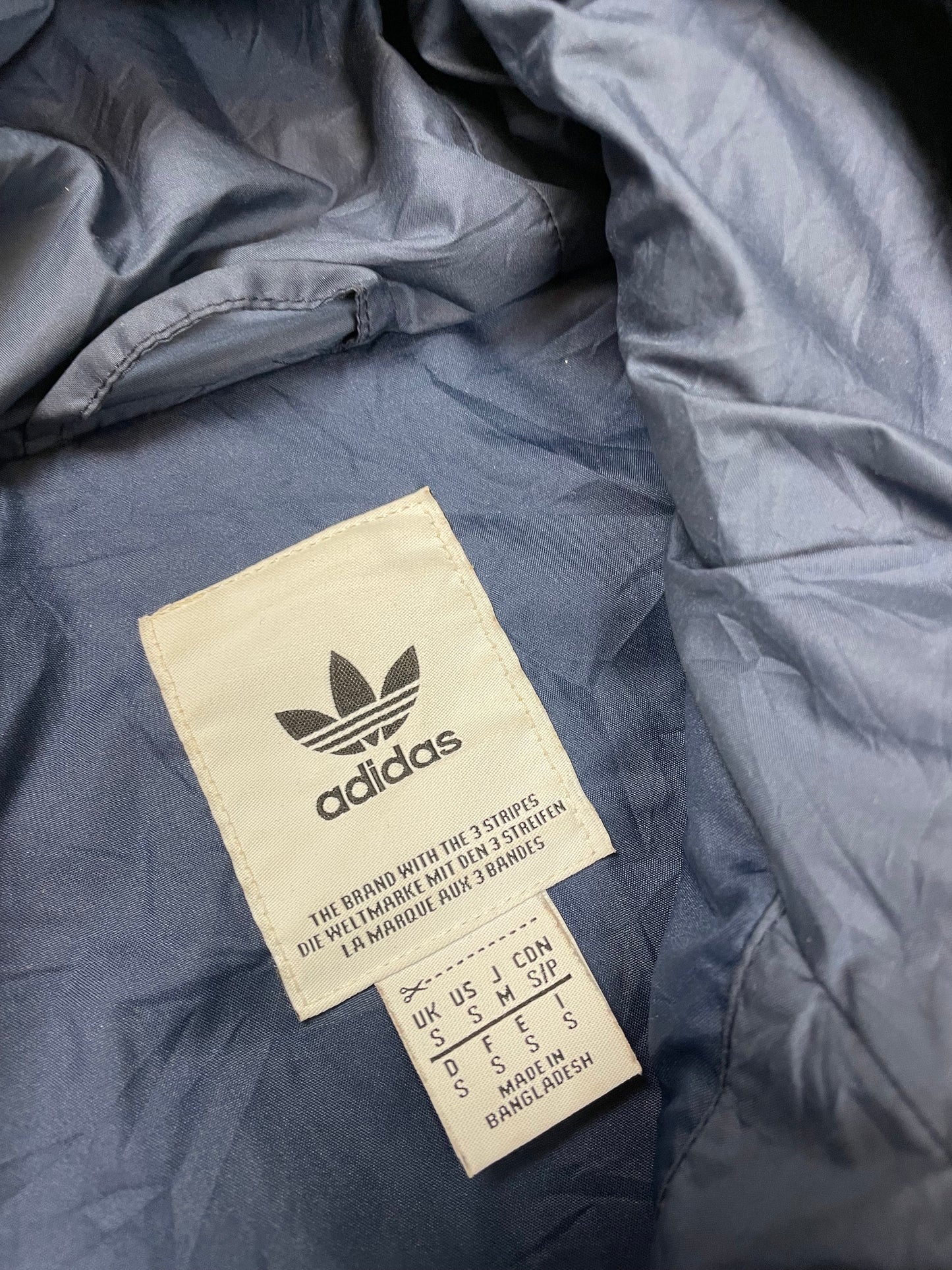 Vintage Adidas Pufferjacket Marineblau S - Schlichte Herren Jacke