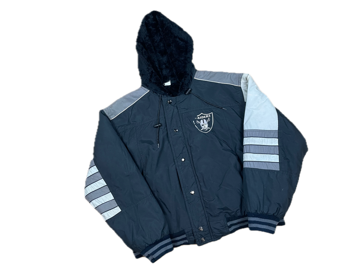 NFL Las Vegas Raiders Dicke Jacke Schwarz XL - Coole & Bequeme Herren Jacke