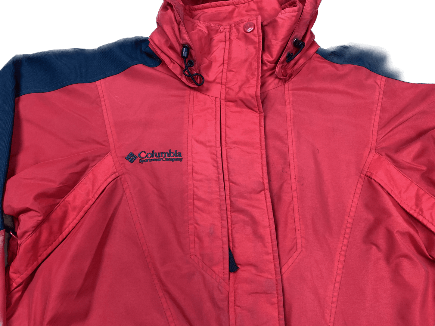 Vintage Columbia Double Whammy Regenjacke/Skijacke Rot XL - Funktionale und Bequeme Jacke Vintage Klamotten, Secondhand Klamotten, Retro Mode, Nachhaltige Mode, Einzigartige Stücke, Zeitlose Mode, Umweltfreundliche Kleidung, Stilvolle Secondhand Mode, Hochwertige Vintage Kleidung