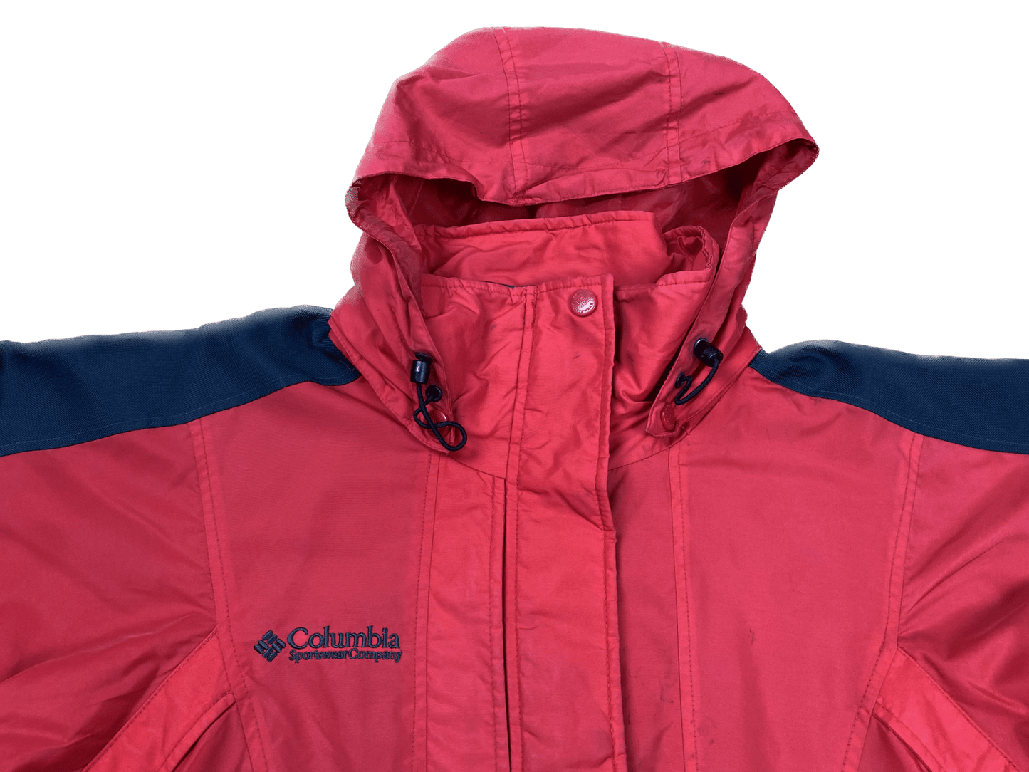 Vintage Columbia Double Whammy Regenjacke/Skijacke Rot XL - Funktionale und Bequeme Jacke Vintage Klamotten, Secondhand Klamotten, Retro Mode, Nachhaltige Mode, Einzigartige Stücke, Zeitlose Mode, Umweltfreundliche Kleidung, Stilvolle Secondhand Mode, Hochwertige Vintage Kleidung