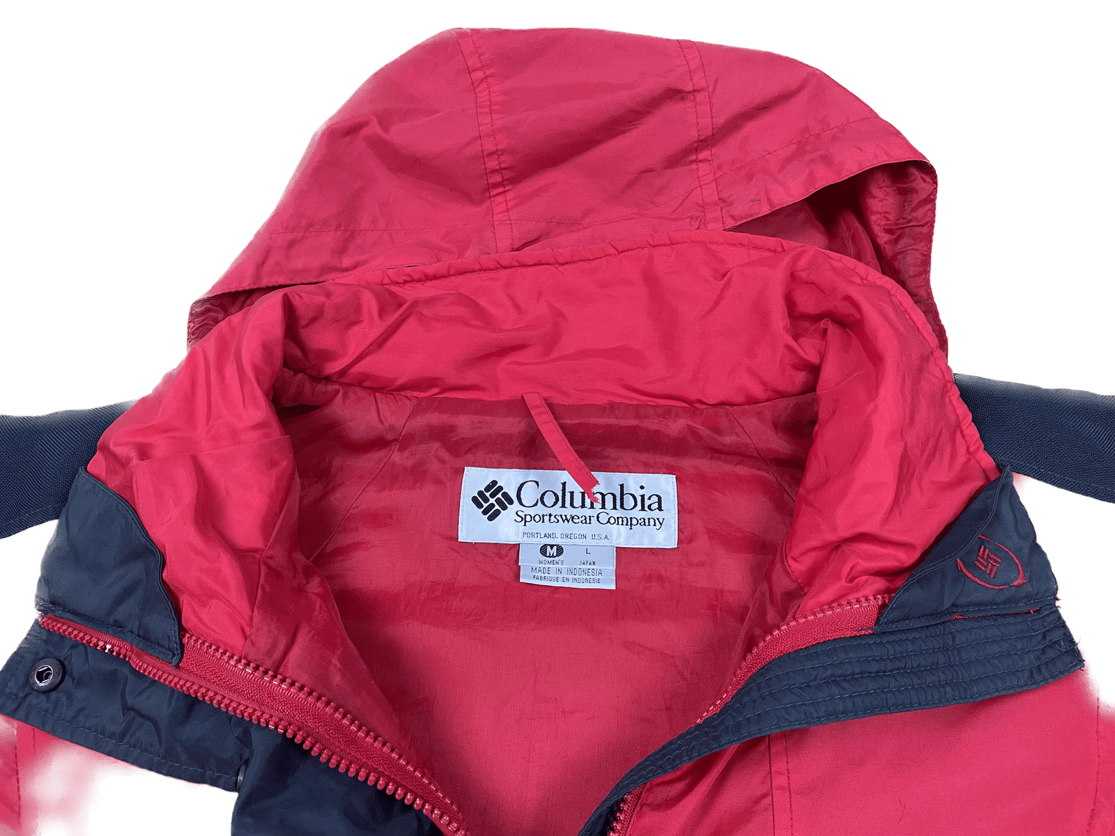 Vintage Columbia Double Whammy Regenjacke/Skijacke Rot XL - Funktionale und Bequeme Jacke Vintage Klamotten, Secondhand Klamotten, Retro Mode, Nachhaltige Mode, Einzigartige Stücke, Zeitlose Mode, Umweltfreundliche Kleidung, Stilvolle Secondhand Mode, Hochwertige Vintage Kleidung