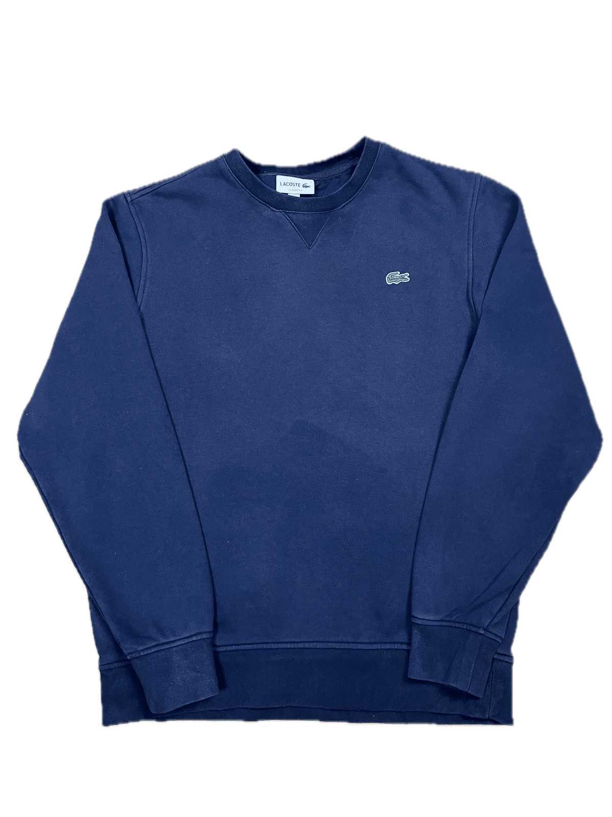 Lacoste Sweater Pullover Classic Fit Dunkelblau L - Klassischer und Bequemer Pullover Vintage Klamotten, Secondhand Klamotten, Retro Mode, Nachhaltige Mode, Einzigartige Stücke, Zeitlose Mode, Umweltfreundliche Kleidung, Stilvolle Secondhand Mode, Hochwertige Vintage Kleidung