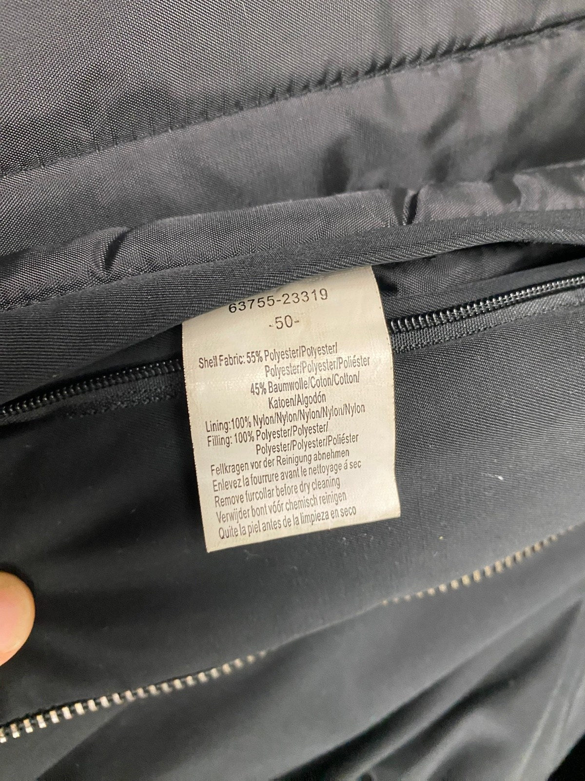 Lagerfeld Jacke Winterjacke Schwarz XL - Schlichter Dicker Herren Parka Vintage Klamotten, Secondhand Klamotten, Retro Mode, Nachhaltige Mode, Einzigartige Stücke, Zeitlose Mode, Umweltfreundliche Kleidung, Stilvolle Secondhand Mode, Hochwertige Vintage Kleidung