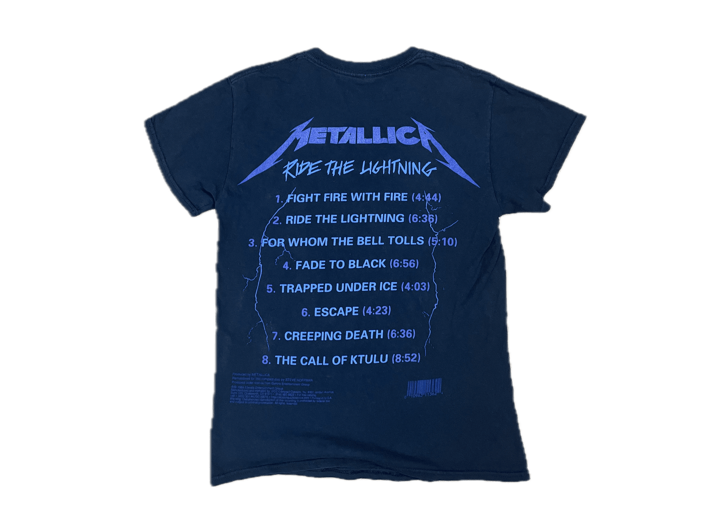 Metallica T-Shirt Schwarz S - Rockiges und Bequemes T-Shirt Vintage Klamotten, Secondhand Klamotten, Retro Mode, Nachhaltige Mode, Einzigartige Stücke, Zeitlose Mode, Umweltfreundliche Kleidung, Stilvolle Secondhand Mode, Hochwertige Vintage Kleidung