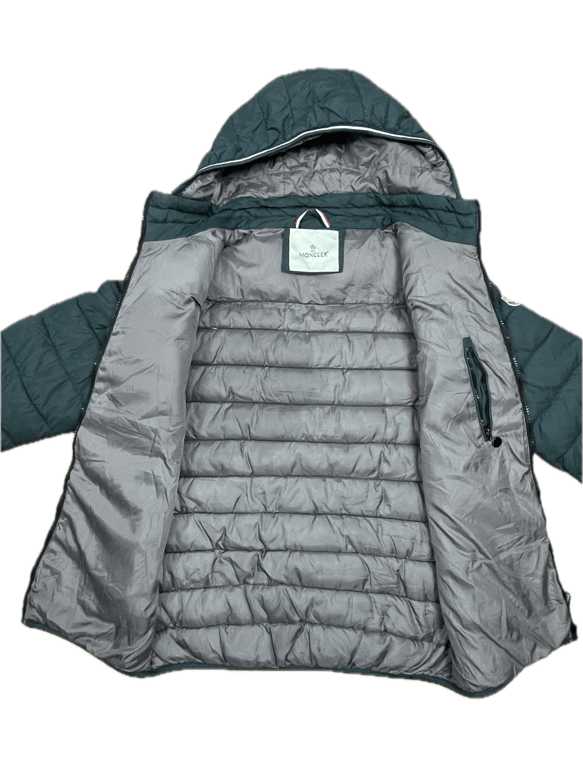 Moncler Pufferjacke Dunkelgrün S - Warme und Stylische Pufferjacke Vintage Klamotten, Secondhand Klamotten, Retro Mode, Nachhaltige Mode, Einzigartige Stücke, Zeitlose Mode, Umweltfreundliche Kleidung, Stilvolle Secondhand Mode, Hochwertige Vintage Kleidung