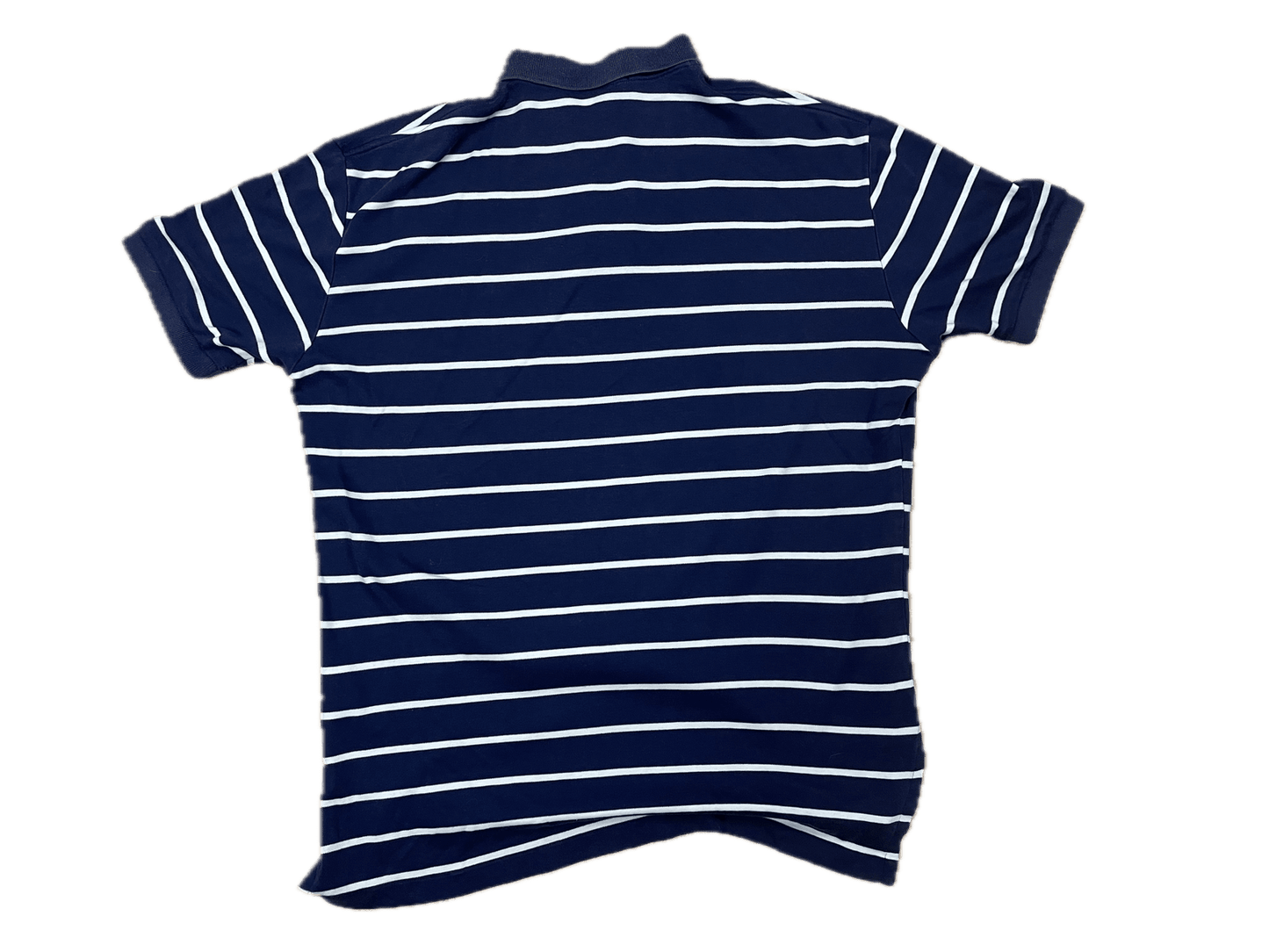 Ralph Lauren Poloshirt Dunkelblau/Weiß Gestreift M - Schickes Herren Polohemd Vintage Klamotten, Secondhand Klamotten, Retro Mode, Nachhaltige Mode, Einzigartige Stücke, Zeitlose Mode, Umweltfreundliche Kleidung, Stilvolle Secondhand Mode, Hochwertige Vintage Kleidung