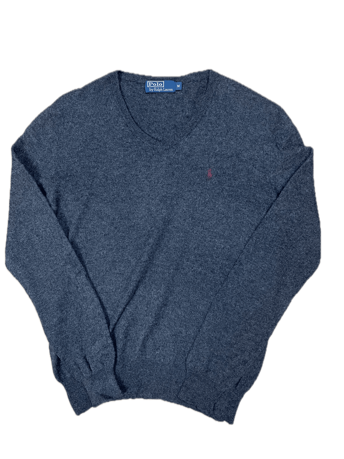 Ralph Lauren Pullover Sweater mit V-Ausschnitt Grau M - Eleganter und Bequemer Pullover Vintage Klamotten, Secondhand Klamotten, Retro Mode, Nachhaltige Mode, Einzigartige Stücke, Zeitlose Mode, Umweltfreundliche Kleidung, Stilvolle Secondhand Mode, Hochwertige Vintage Kleidung