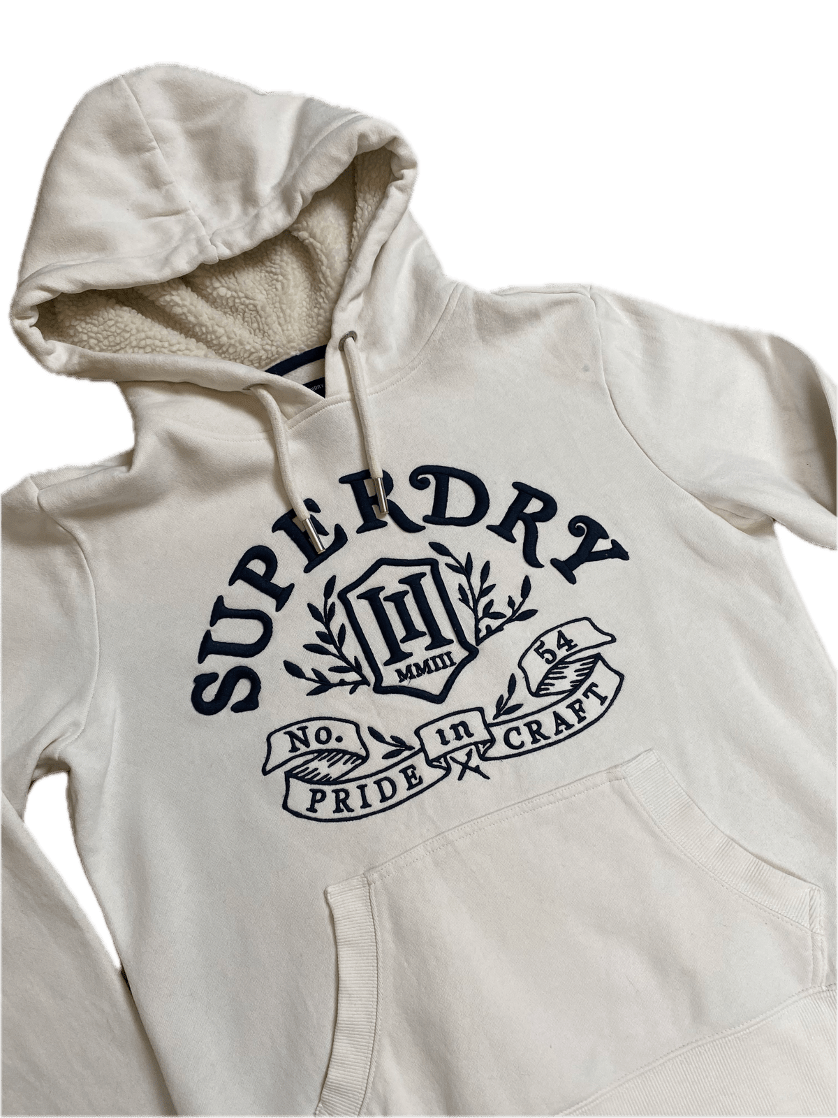 Superdry Hoodie Weiß M - Stylischer und Bequemer Hoodie Vintage Klamotten, Secondhand Klamotten, Retro Mode, Nachhaltige Mode, Einzigartige Stücke, Zeitlose Mode, Umweltfreundliche Kleidung, Stilvolle Secondhand Mode, Hochwertige Vintage Kleidung