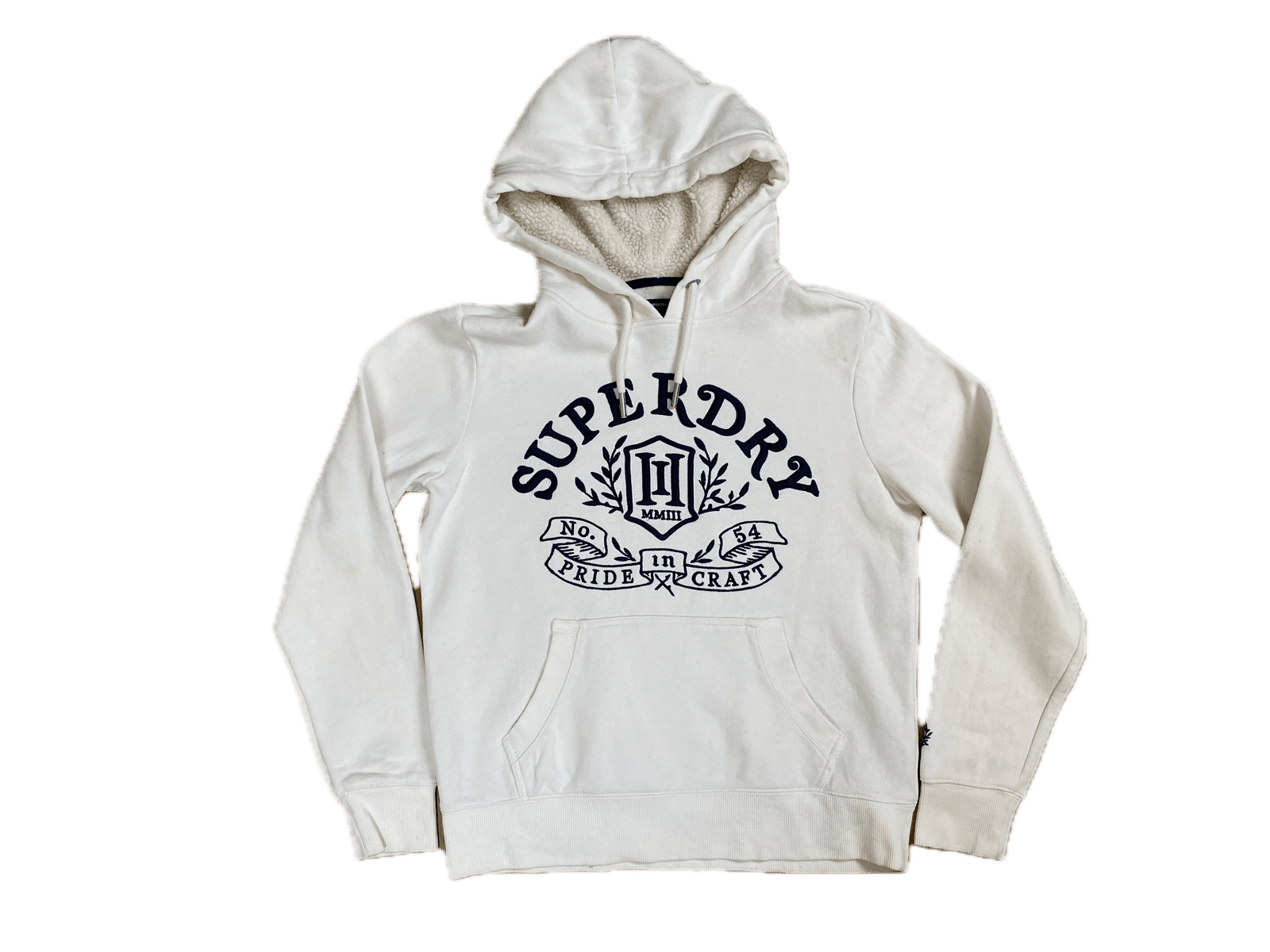 Superdry Hoodie Weiß M - Stylischer und Bequemer Hoodie Vintage Klamotten, Secondhand Klamotten, Retro Mode, Nachhaltige Mode, Einzigartige Stücke, Zeitlose Mode, Umweltfreundliche Kleidung, Stilvolle Secondhand Mode, Hochwertige Vintage Kleidung