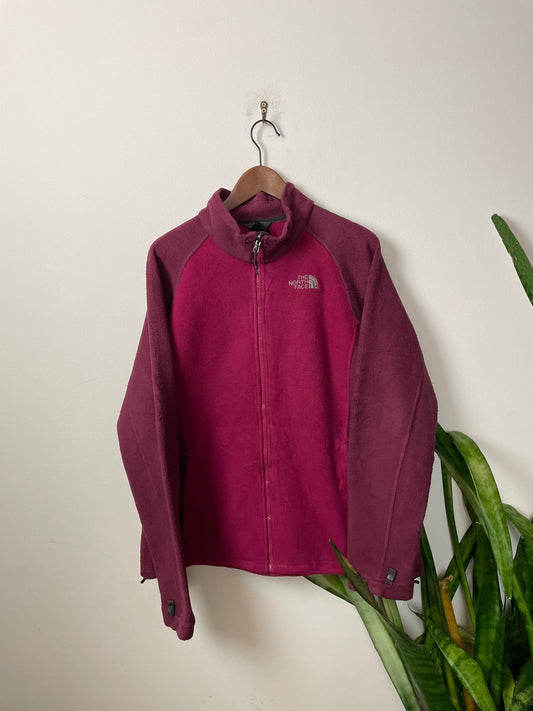 The North Face Fleecejacke Pink/Lila XL - Leichte und Bequeme Damen Jacke Vintage Klamotten, Secondhand Klamotten, Retro Mode, Nachhaltige Mode, Einzigartige Stücke, Zeitlose Mode, Umweltfreundliche Kleidung, Stilvolle Secondhand Mode, Hochwertige Vintage Kleidung