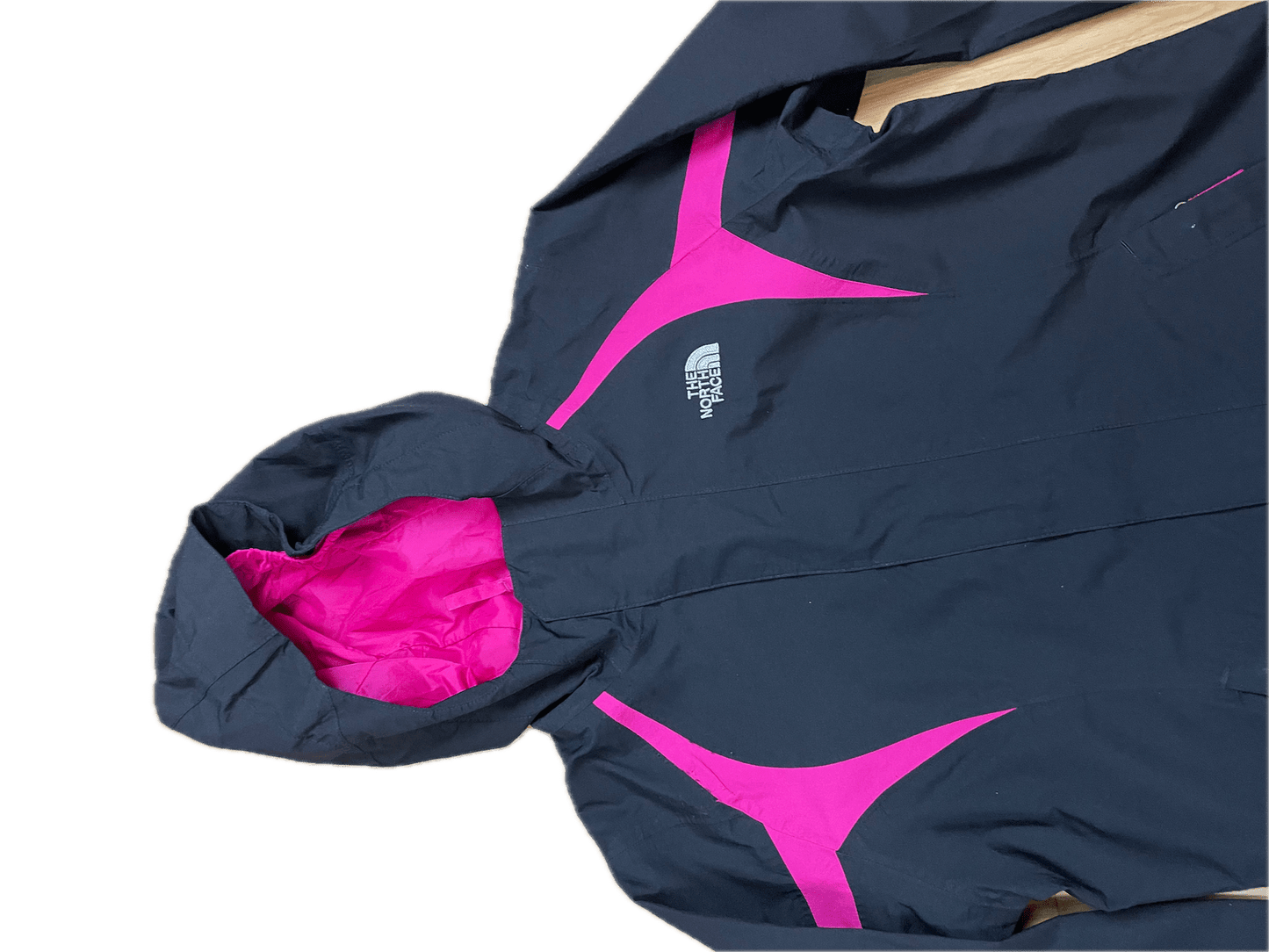 The North Face Regenjacke Schwarz Pink S - Schlichte Damenjacke Vintage Klamotten, Secondhand Klamotten, Retro Mode, Nachhaltige Mode, Einzigartige Stücke, Zeitlose Mode, Umweltfreundliche Kleidung, Stilvolle Secondhand Mode, Hochwertige Vintage Kleidung