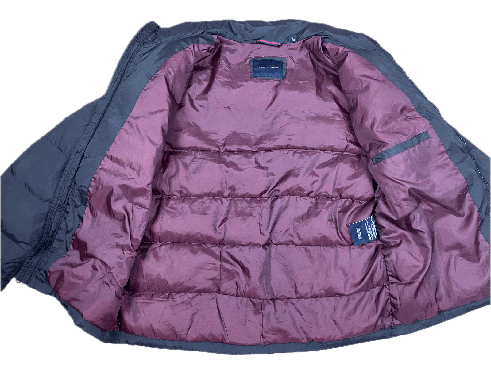 Tommy Hilfiger Puffer Jacke Schwarz L - Dicke schlichte Herren Winterjacke Vintage Klamotten, Secondhand Klamotten, Retro Mode, Nachhaltige Mode, Einzigartige Stücke, Zeitlose Mode, Umweltfreundliche Kleidung, Stilvolle Secondhand Mode, Hochwertige Vintage Kleidung