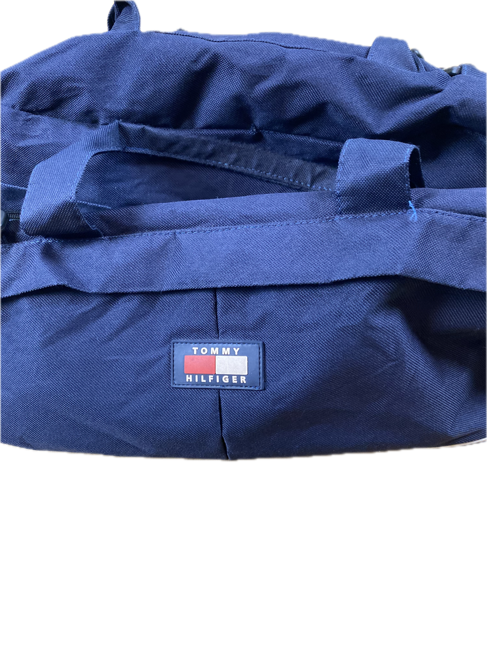 Tommy Hilfiger Reisetasche Sporttasche Dunkelblau - Travel Bag Vintage Klamotten, Secondhand Klamotten, Retro Mode, Nachhaltige Mode, Einzigartige Stücke, Zeitlose Mode, Umweltfreundliche Kleidung, Stilvolle Secondhand Mode, Hochwertige Vintage Kleidung