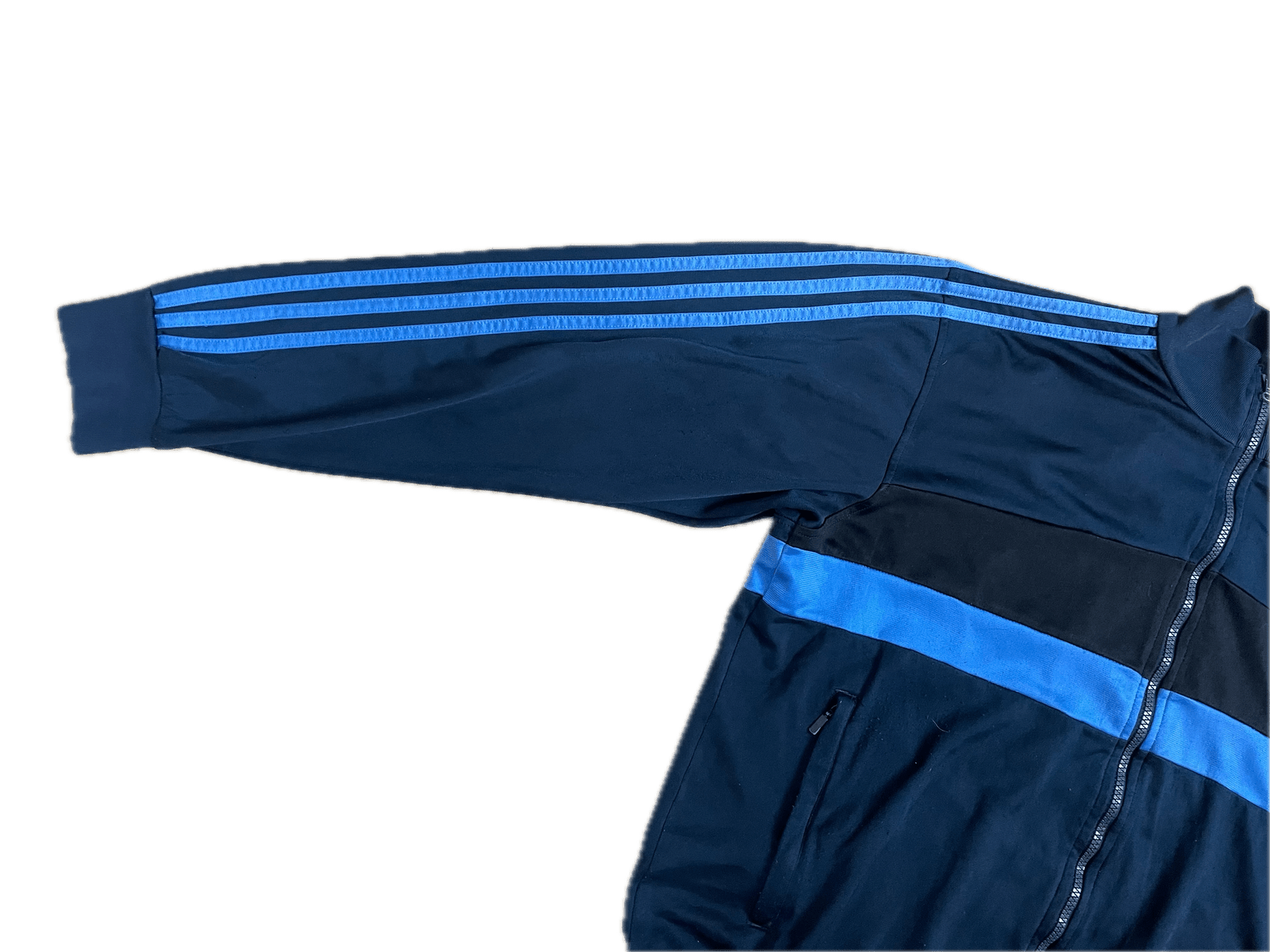 Vintage Adidas Trainingsjacke Schwarz Blau M Stylische und Bequeme J jut vintage