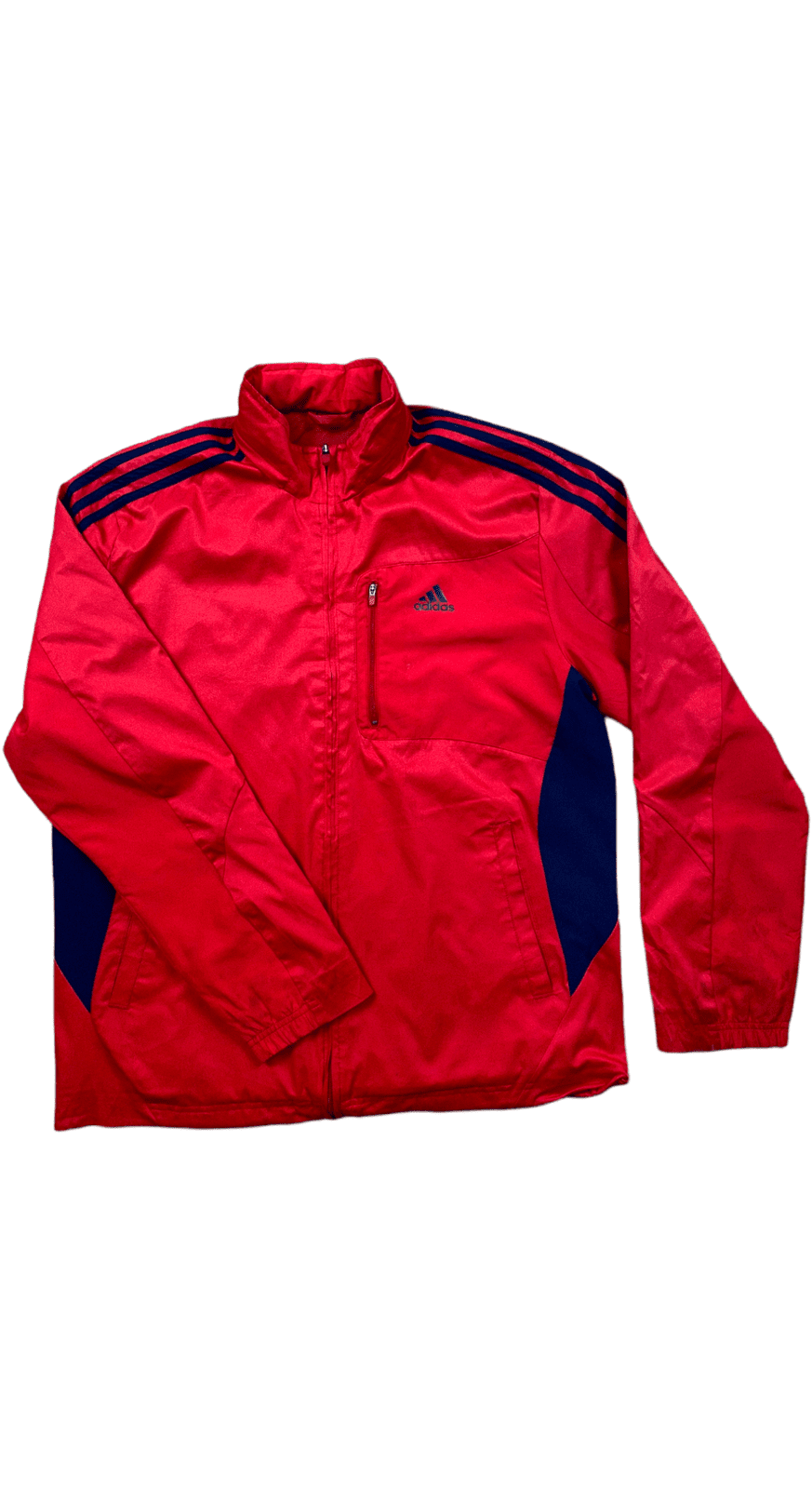 Adidas Trainingsjacke Rot S - Lockere Leichte Herren Jacke Vintage Klamotten, Secondhand Klamotten, Retro Mode, Nachhaltige Mode, Einzigartige Stücke, Zeitlose Mode, Umweltfreundliche Kleidung, Stilvolle Secondhand Mode, Hochwertige Vintage Kleidung