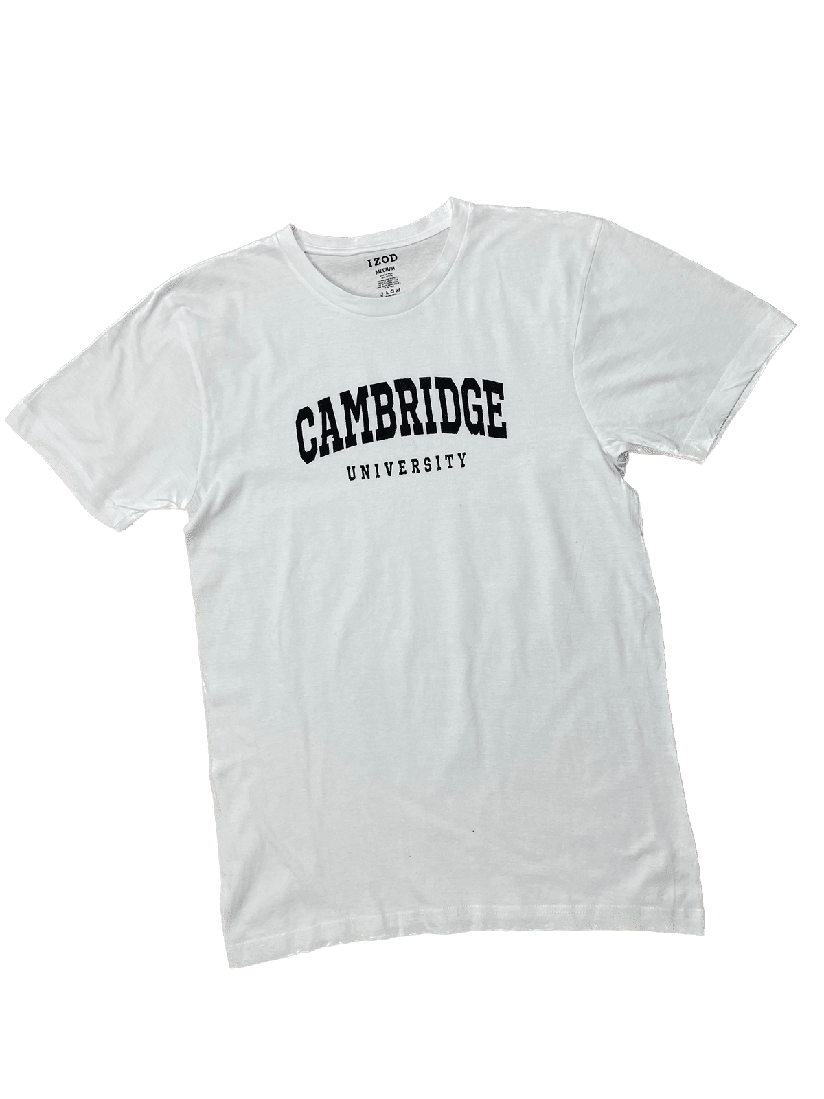 Cambridge University T-Shirt Weiß M - Klassisches und Bequemes T-Shirt Vintage Klamotten, Secondhand Klamotten, Retro Mode, Nachhaltige Mode, Einzigartige Stücke, Zeitlose Mode, Umweltfreundliche Kleidung, Stilvolle Secondhand Mode, Hochwertige Vintage Kleidung