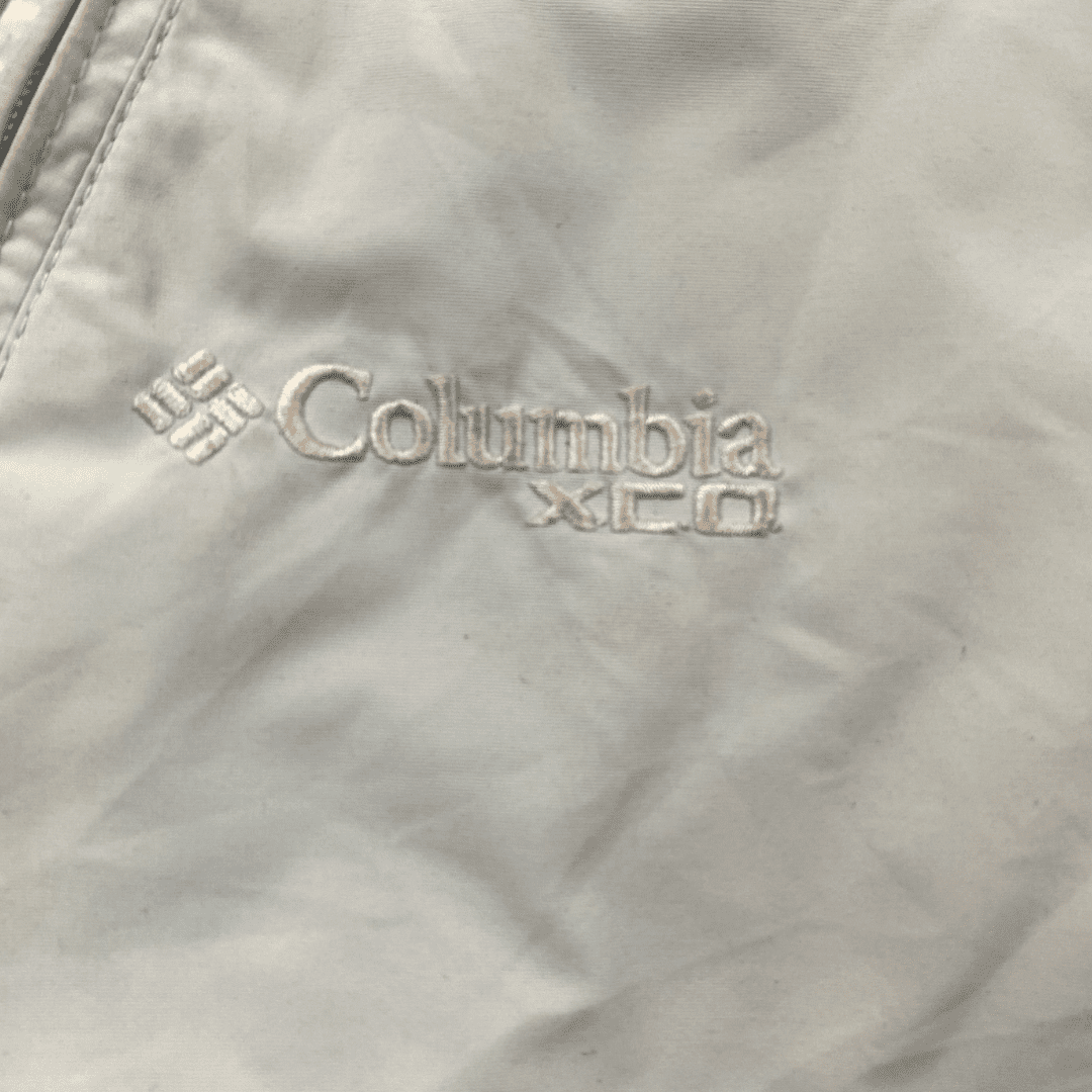 Columbia Regenjacke XCQ Hellblau L - Schöne Schlichte Damen Jacke Vintage Klamotten, Secondhand Klamotten, Retro Mode, Nachhaltige Mode, Einzigartige Stücke, Zeitlose Mode, Umweltfreundliche Kleidung, Stilvolle Secondhand Mode, Hochwertige Vintage Kleidung