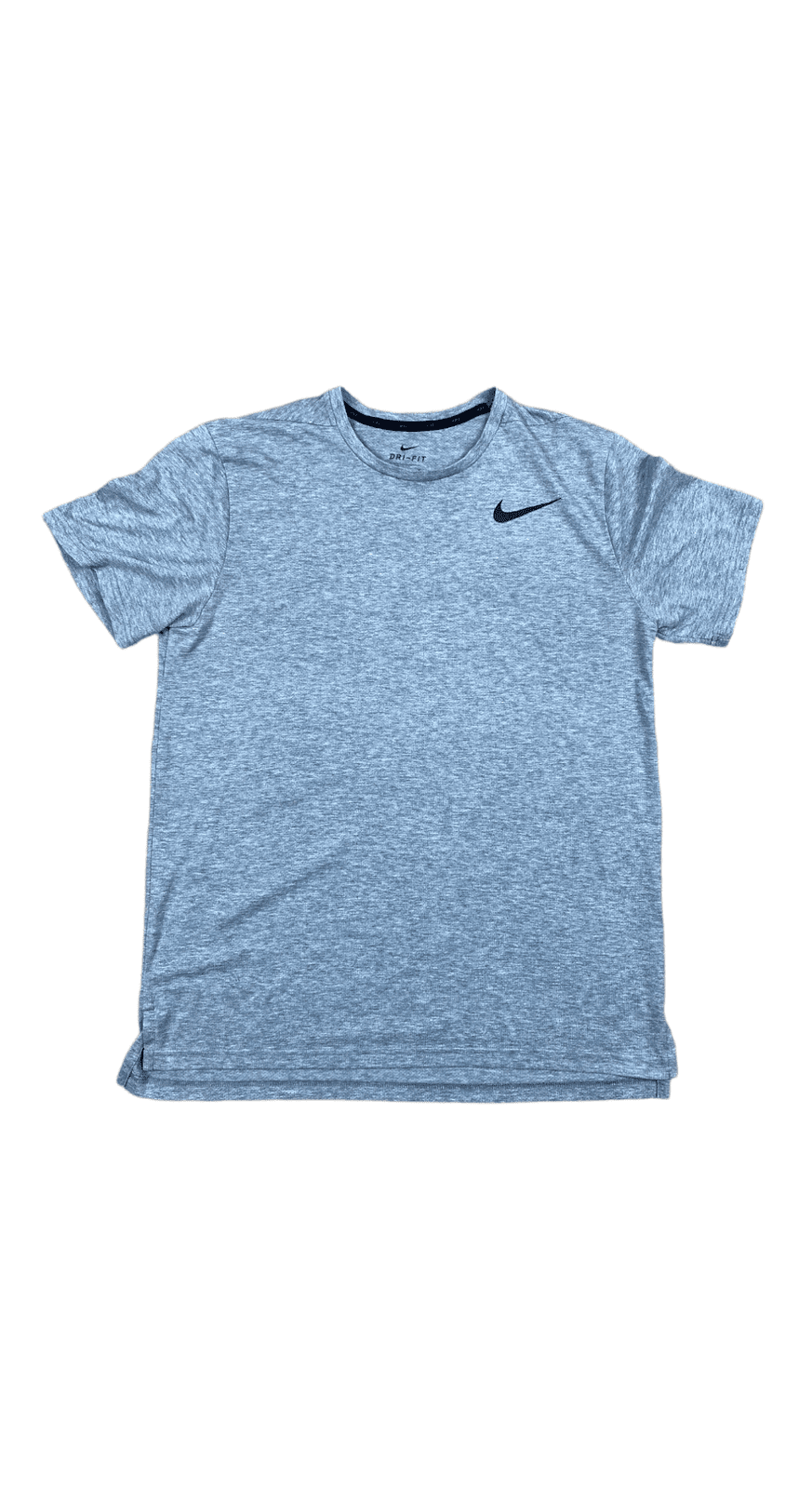 Nike T-Shirt Grau M - Basic Dri-Fit Damen Shirt Vintage Klamotten, Secondhand Klamotten, Retro Mode, Nachhaltige Mode, Einzigartige Stücke, Zeitlose Mode, Umweltfreundliche Kleidung, Stilvolle Secondhand Mode, Hochwertige Vintage Kleidung