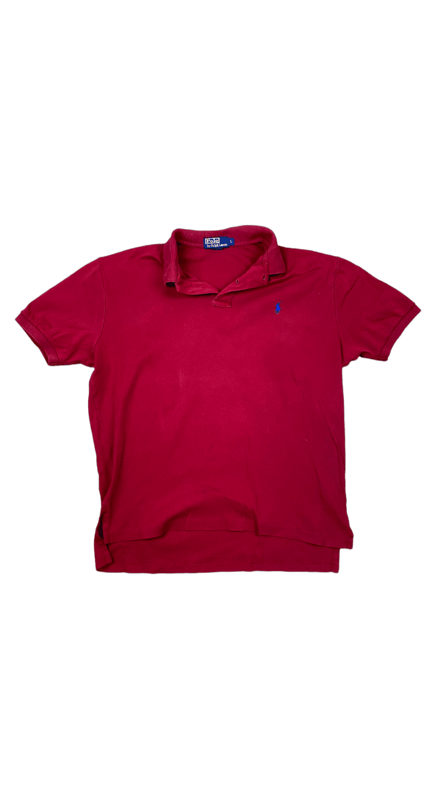 Ralph Lauren Poloshirt Rot L - Casual Basic Herren Polohemd Vintage Klamotten, Secondhand Klamotten, Retro Mode, Nachhaltige Mode, Einzigartige Stücke, Zeitlose Mode, Umweltfreundliche Kleidung, Stilvolle Secondhand Mode, Hochwertige Vintage Kleidung